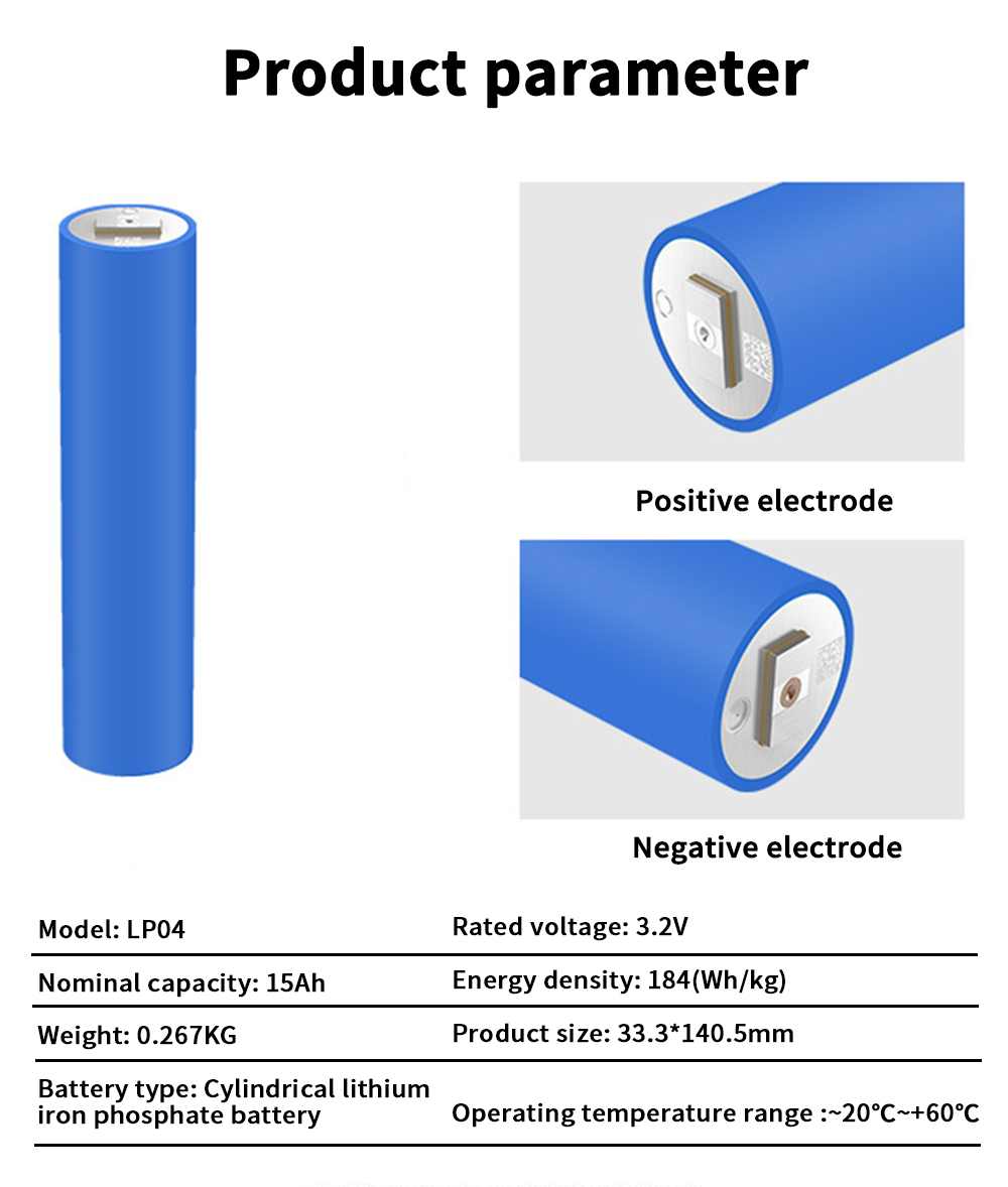 Cylindrical lithiumiron phosphate battery