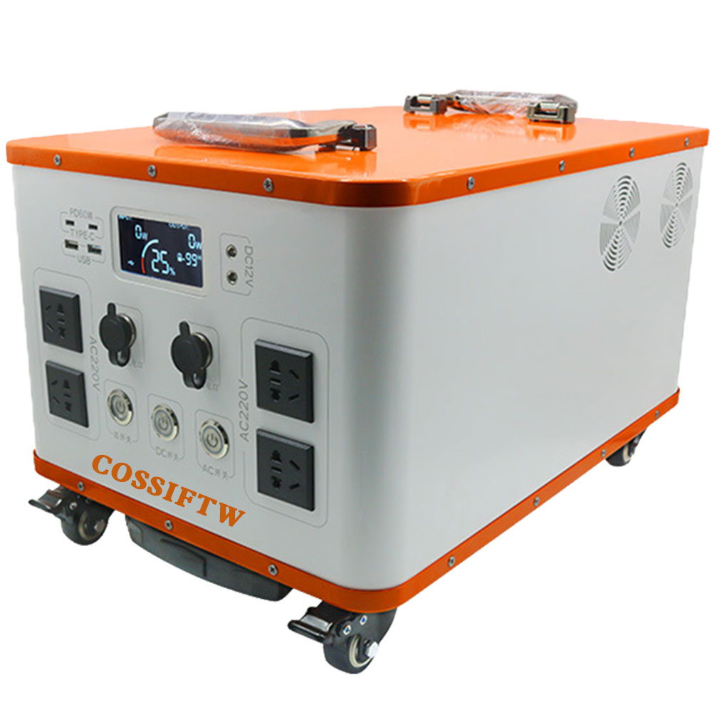 220V Outdoor Movable Energy Storage Power Supply 3000w Solar Industrial Emergency Power Tie Rod Outdoor Power Supply