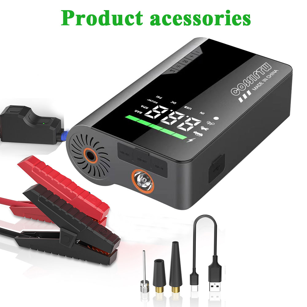 Hot Sale Peak 2500 A 16800mAh 4 in 1 built-in air pump and car jump starter